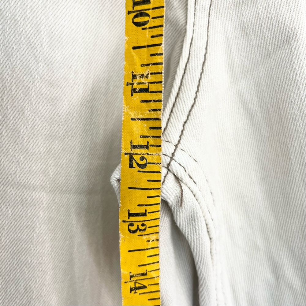 High-Waist Wide Leg Jeans in Beige - Women's Flare Jeans - Picture 9 of 14